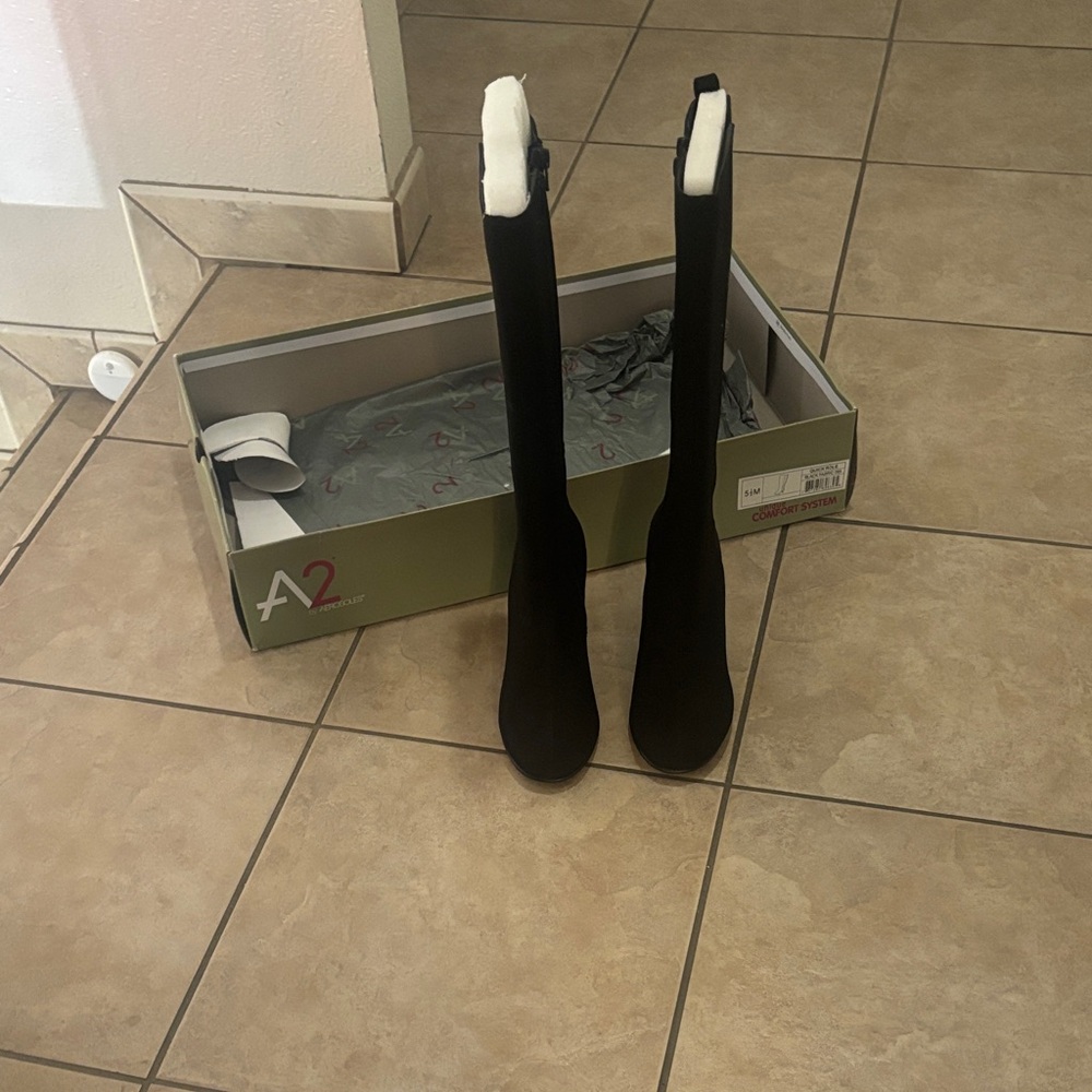 A2 by Aerosoles Elegant Black Tall Boots